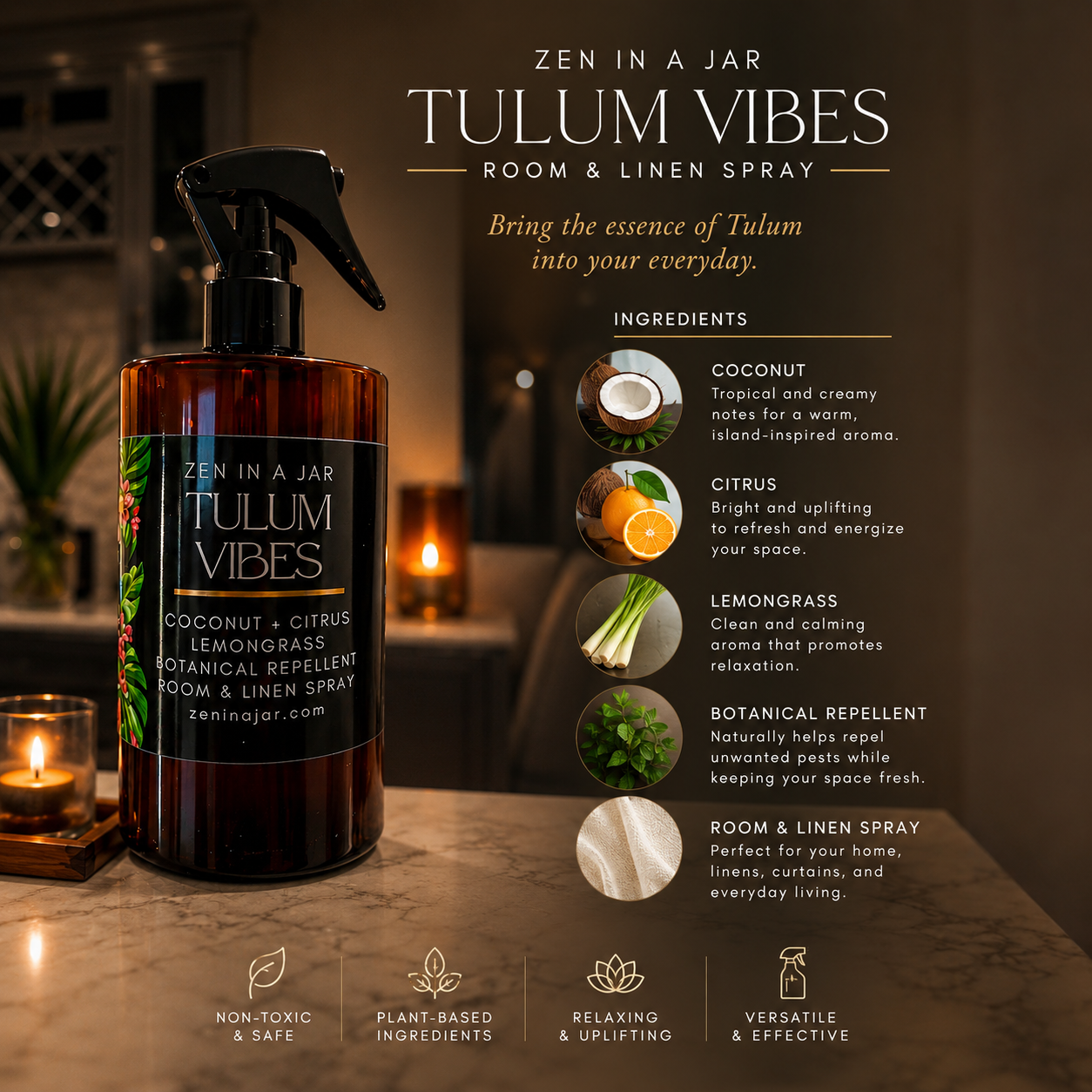 TULUM VIBES Room & Linen Spray